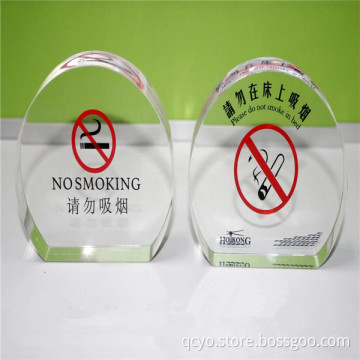 Custom-design No Smoking Acrylic Warning Board/No Smoke Warming Sign